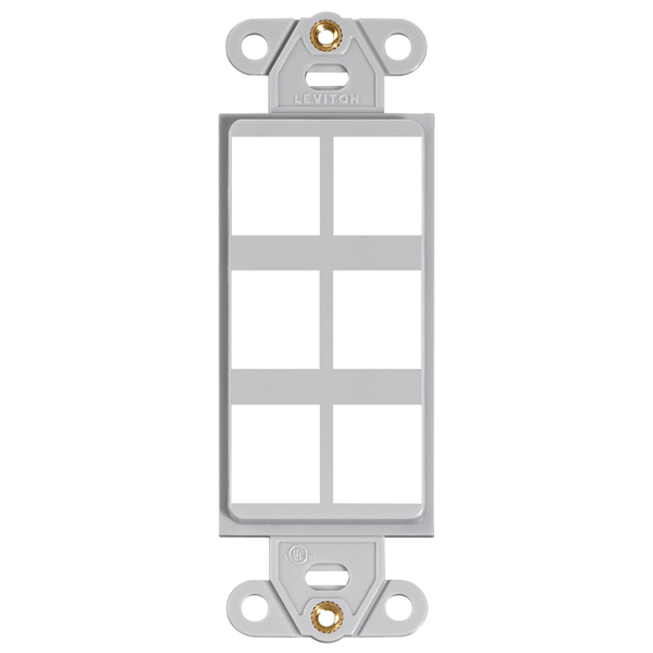 Leviton Wallplates Ins Dec 6 Port Gy 41646-GY